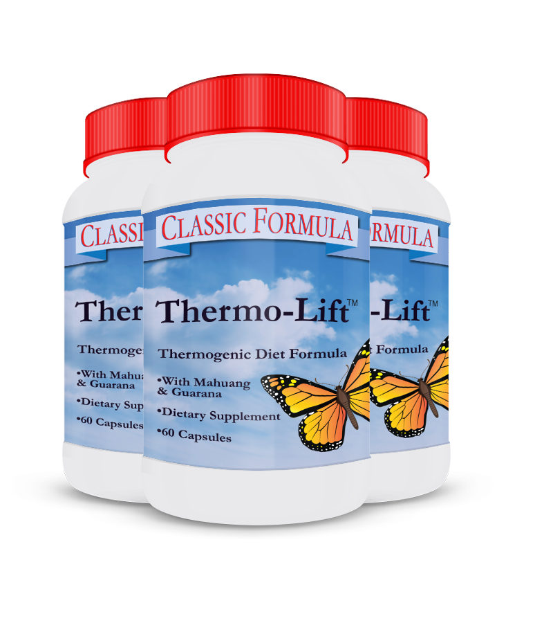 ThermoLift Classic • The Original Ephedra Diet Capsules • 3 Bottle