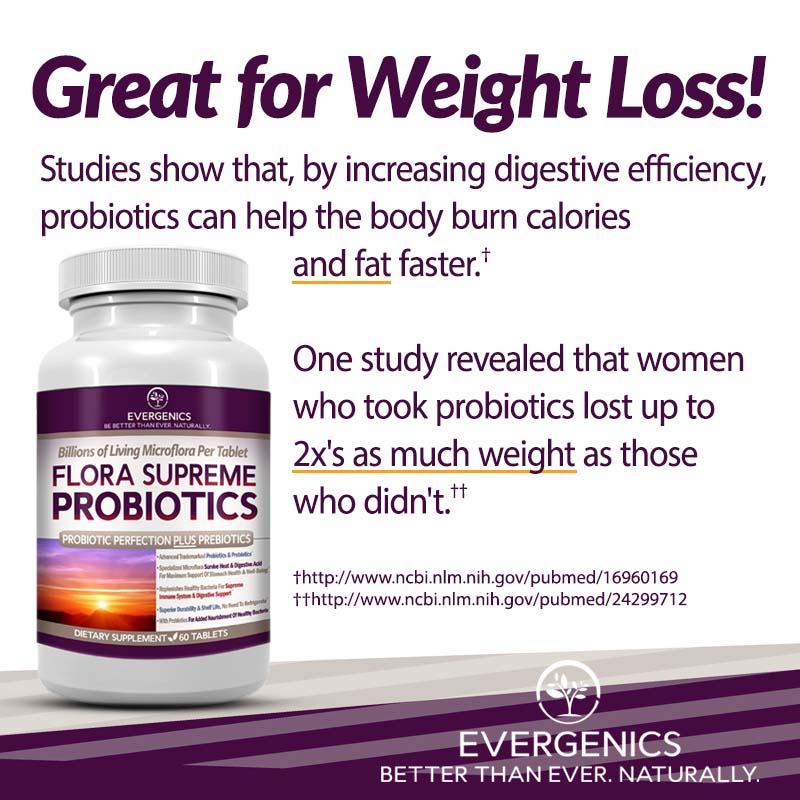 Evergenics Flora Supreme Probiotics (Great for Weight Loss